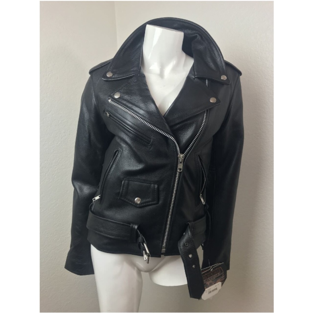 MILWAUKEE LEATHER Rider Jacket Leather Black Small